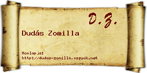 Dudás Zomilla névjegykártya